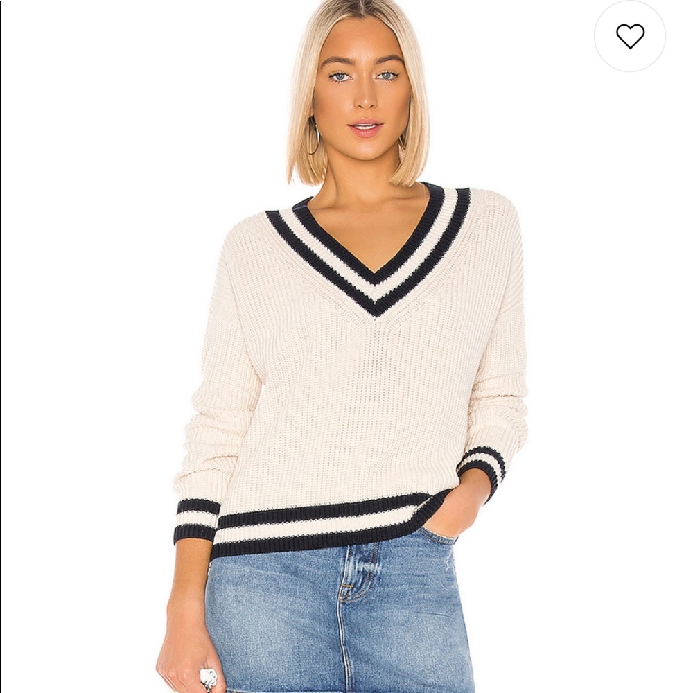C&C California cashmere blend Varsity Sweater